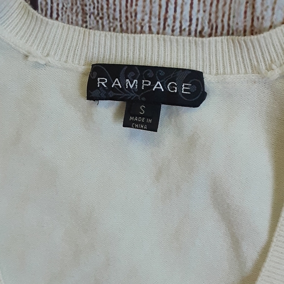 Rampage ivory sweater with lace sz S - Picture 3 of 5